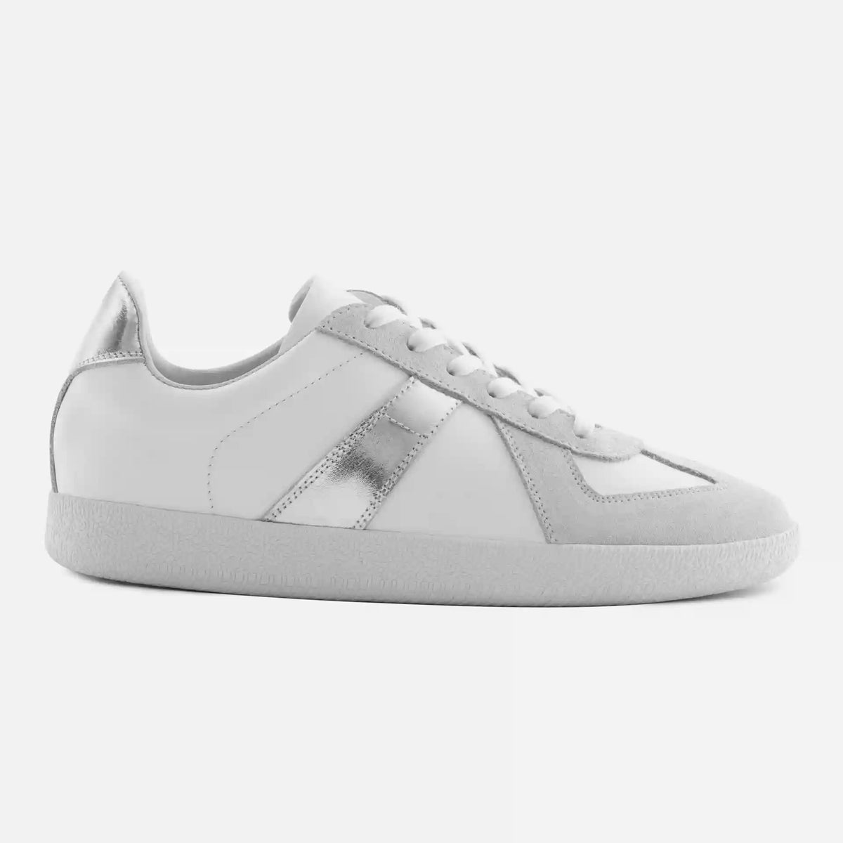 Morgen Trainers - Metallic Leather & Suede - Women's
