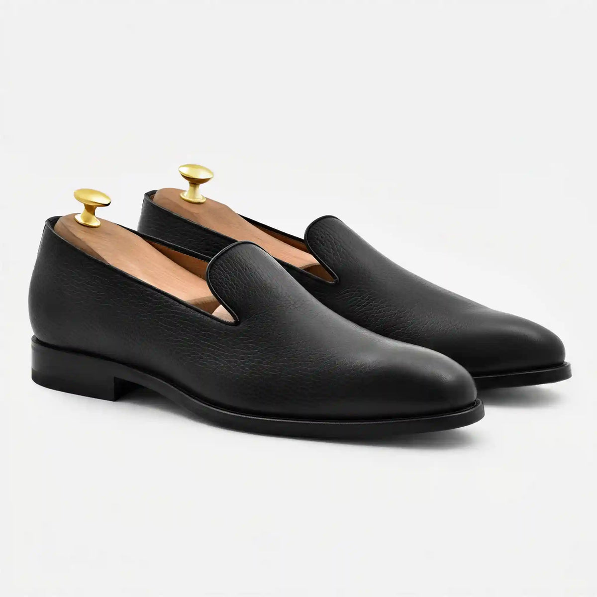 Langford Wholecut Loafers - Pebbled - Men's