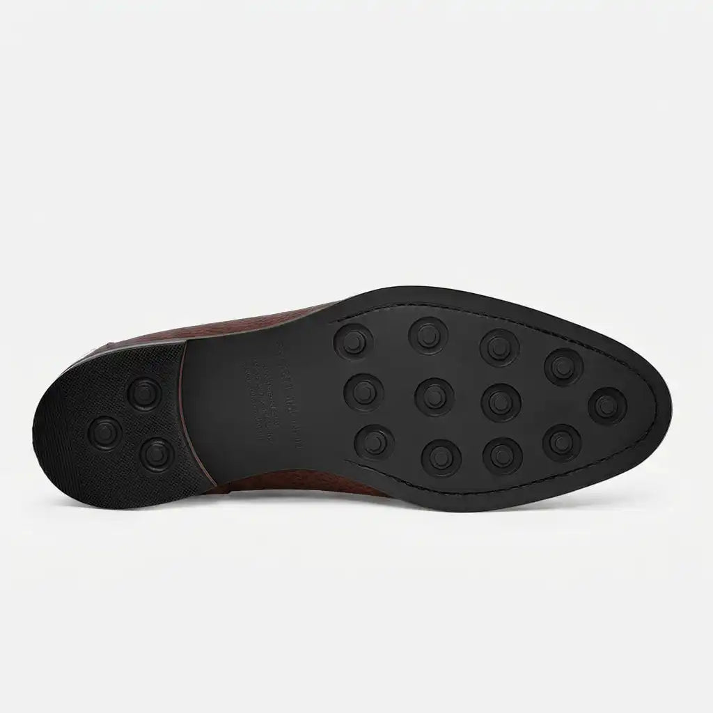 Langford Wholecut Loafers - Pebbled - Men's