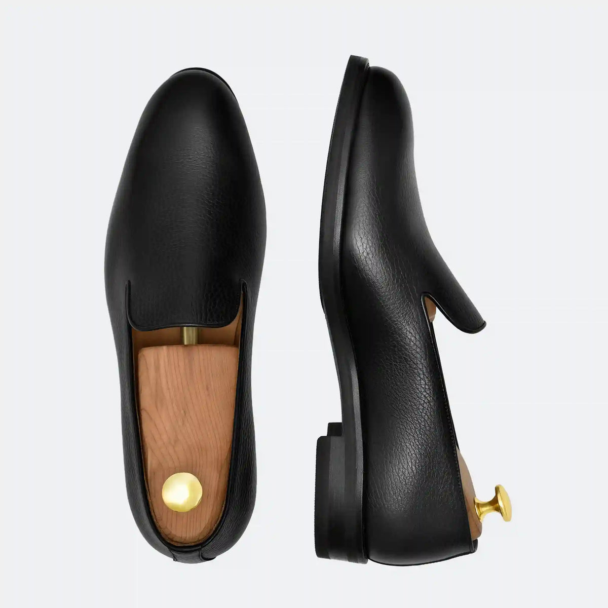 Langford Wholecut Loafers - Pebbled - Men's